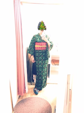 「マクドナルド」｜「アイテム（浴衣）」を使った、つめさん（レディース・165cm）の冬コーディネート