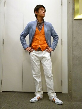 本社スタッフさん（メンズ・172cm）の春コーディネート