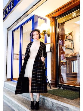 「snidel」｜「アイテム（ブーティ）」を使った、natalie*田小熙さん（レディース・153cm）の冬コーディネート