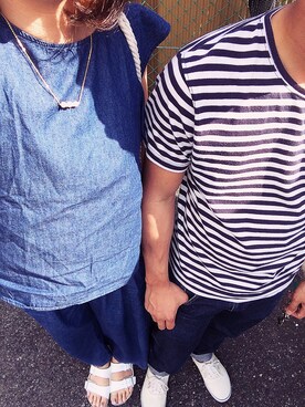 「DHOLIC（ディーホリック）のアイテム（バックパック/リュック）」を使った、maminnieさん（レディース・170cm）の春コーディネート