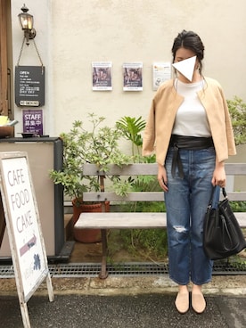 「FIL DE FER（フィルデフェール）のアイテム（パンツ）」を使った、maminnieさん（レディース・170cm）の秋コーディネート