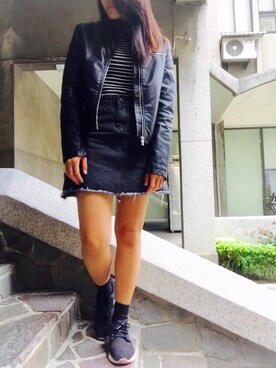 「NET（ネット）のアイテム（フォーマルスーツ/小物）」を使った、Seo Pei Chiさん（レディース・156cm）の秋コーディネート