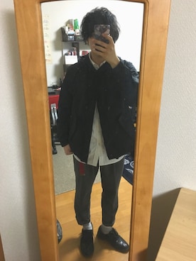 「RAGEBLUE（レイジブルー）のアイテム（モカシン/デッキシューズ）」を使った、SHUNさん（メンズ・166cm）の秋コーディネート