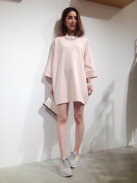 「SNIDEL（スナイデル）のアイテム（アクセサリー）」を使った、shizuka ishiguroさん（レディース・162cm）の冬コーディネート