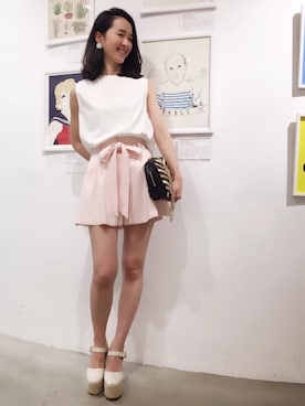 「snidel」｜「アイテム（バッグ）」を使った、shizuka ishiguroさん（レディース・162cm）の春コーディネート