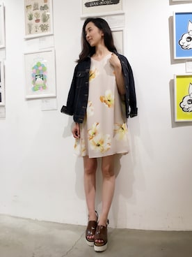 「Mila Owen（ミラオーウェン）のアイテム（その他アウター）」を使った、shizuka ishiguroさん（レディース・162cm）の春コーディネート