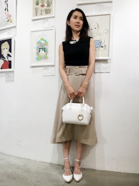 「モノトーン」｜shizuka ishiguroさん（レディース・162cm）の春コーディネート