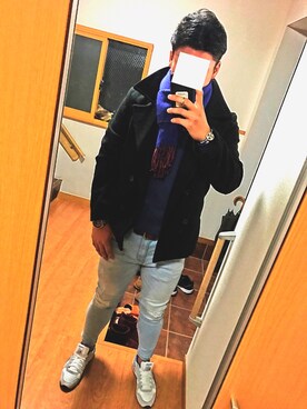 「Right-on（ライトオン）のアイテム（その他トップス）」を使った、Ⓜ︎さん（メンズ・176cm）の冬コーディネート