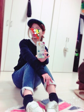 「kiss the girlのアイテム（ピアス（両耳用）、ゴールド系）」を使った、kerorinさん（レディース・151cm）の春コーディネート