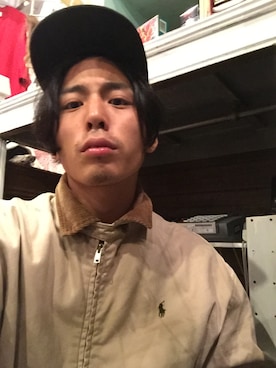 「Ralph Lauren」｜「アイテム（ブルゾン）」を使った、西岡達也さん（メンズ・165cm）の秋コーディネート