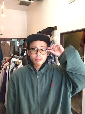 「Ralph Lauren」｜「アイテム（ブルゾン）」を使った、西岡達也さん（メンズ・165cm）の春コーディネート