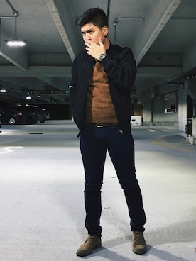 「PULL&BEAR（プルアンドベア）のアイテム（シューズ）」を使った、Marky Regaladoさん（メンズ・175cm）の春コーディネート