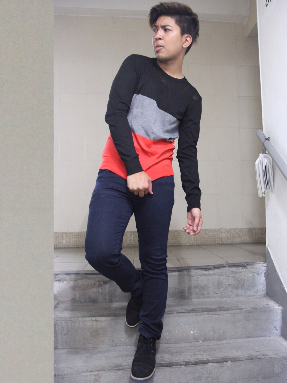 「WEARBOOKエントリー、ZaloraxWear、ZALORAxWEARstylesquad、Zalora、WEARママ部、zalora×wear、ootdhk、ootd、men、guyswithstyle」｜「H&Mのアイテム（デニムパンツ、ブルー系）」を使った、Marky Regaladoさん（メンズ・175cm）の夏コーディネートの1枚目の写真