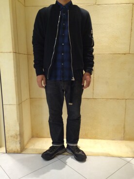 「nonnative（ノンネイティブ）のアイテム（スウェット）」を使った、H.Satoさん（メンズ・167cm）の秋コーディネート