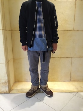 「nonnative（ノンネイティブ）のアイテム（スウェット）」を使った、H.Satoさん（メンズ・167cm）の秋コーディネート