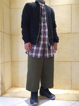 「nonnative（ノンネイティブ）のアイテム（スウェット）」を使った、H.Satoさん（メンズ・167cm）の冬コーディネート