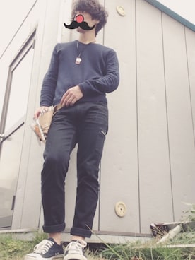 「UU（ユニクロ　アンダーカバー）のアイテム（パンツ）」を使った、kazuさん（メンズ・173cm）の秋コーディネート