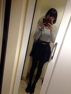 「ボブ女子」｜punさん（レディース・169cm）の冬コーディネート