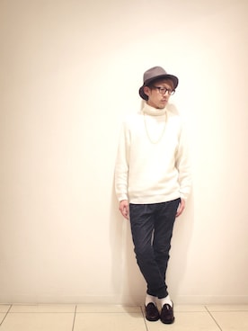 「JOURNAL STANDARD relume（ジャーナルスタンダード　レリューム）のアイテム（ハット）」を使った、hairresortclampさん（メンズ・168cm）の秋コーディネート