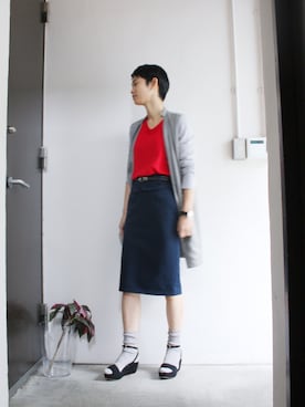 「ルーズソックス」｜「アイテム（その他アウター）」を使った、watanabe.さん（レディース・163cm）の春コーディネート