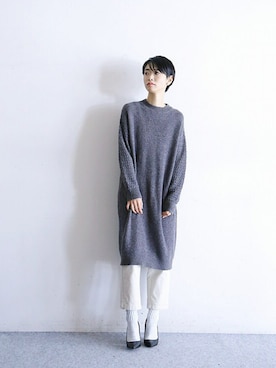 「FIL DE FER（フィルデフェール）のアイテム（ワンピース/ドレス）」を使った、watanabe.さん（レディース・163cm）の秋コーディネート