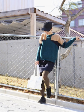 「FIL DE FER（フィルデフェール）のアイテム（ワンピース/ドレス）」を使った、watanabe.さん（レディース・163cm）の冬コーディネート