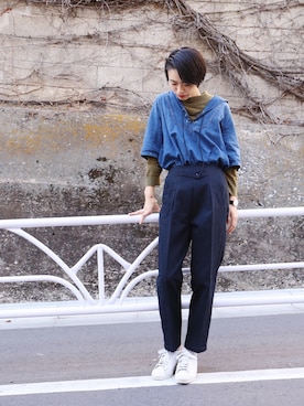 「FIL DE FER（フィルデフェール）のアイテム（ニット/セーター）」を使った、watanabe.さん（レディース・163cm）の冬コーディネート
