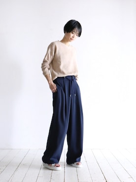 「ピンクベージュ」｜watanabe.さん（レディース・163cm）の冬コーディネート