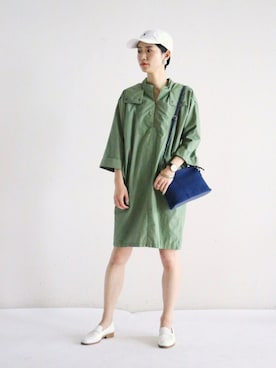 「FIL DE FER（フィルデフェール）のアイテム（ワンピース/ドレス）」を使った、watanabe.さん（レディース・163cm）の春コーディネート