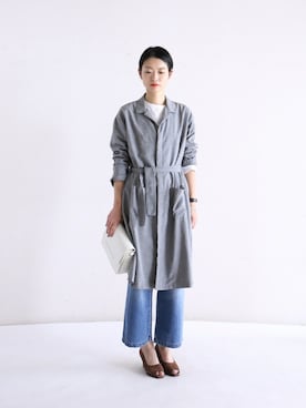 「FIL DE FER（フィルデフェール）のアイテム（その他アウター）」を使った、watanabe.さん（レディース・163cm）の春コーディネート