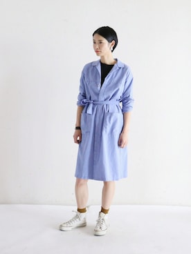 「FIL DE FER（フィルデフェール）のアイテム（その他アウター）」を使った、watanabe.さん（レディース・163cm）の春コーディネート