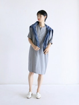 「FIL DE FER（フィルデフェール）のアイテム（ワンピース/ドレス）」を使った、watanabe.さん（レディース・163cm）の夏コーディネート