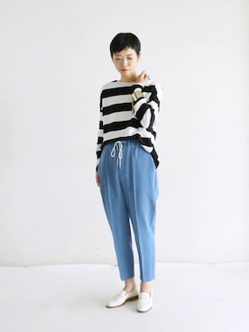 「FIL DE FER（フィルデフェール）のアイテム（パンツ）」を使った、watanabe.さん（レディース・163cm）の夏コーディネート