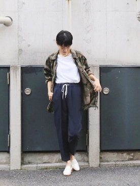 「FIL DE FER（フィルデフェール）のアイテム」を使った、watanabe.さん（レディース・163cm）の夏コーディネート