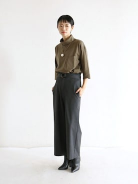 「FIL DE FER（フィルデフェール）のアイテム（その他パンツ）」を使った、watanabe.さん（レディース・163cm）の夏コーディネート