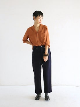 「FIL DE FER（フィルデフェール）のアイテム」を使った、watanabe.さん（レディース・163cm）の秋コーディネート