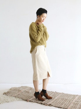「FIL DE FER（フィルデフェール）のアイテム（ニット/セーター）」を使った、watanabe.さん（レディース・163cm）の秋コーディネート