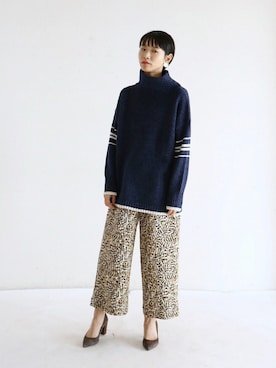「FIL DE FER（フィルデフェール）のアイテム（ニット/セーター）」を使った、watanabe.さん（レディース・163cm）の秋コーディネート