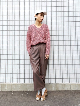 「FIL DE FER（フィルデフェール）のアイテム（ニット/セーター）」を使った、watanabe.さん（レディース・163cm）の秋コーディネート