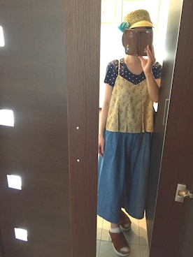 「チャイハネ（チャイハネ）のアイテム（キャップ）」を使った、star☆さん（レディース・160cm）の夏コーディネート