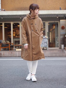 「LBC（エルビーシー）のアイテム（モッズコート）」を使った、おかださん（レディース・164cm）の冬コーディネート