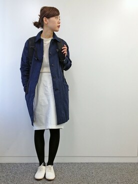 「LBC（エルビーシー）のアイテム（デニムジャケット）」を使った、おかださん（レディース・164cm）の冬コーディネート