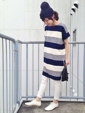 「春ワンピ」｜「アイテム（その他シューズ）」を使った、おかださん（レディース・164cm）の春コーディネート