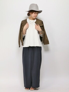 「LBC（エルビーシー）のアイテム（ブルゾン）」を使った、おかださん（レディース・164cm）の春コーディネート