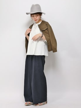 「LBC（エルビーシー）のアイテム（ブルゾン）」を使った、おかださん（レディース・164cm）の春コーディネート
