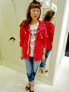 イエナスローブ天王寺　スタッフ1さん（レディース・155cm）の春コーディネート