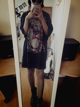 「ロック」｜「アイテム（タイツ/ストッキング）」を使った、Su-chanさん（レディース・151cm）の秋コーディネート