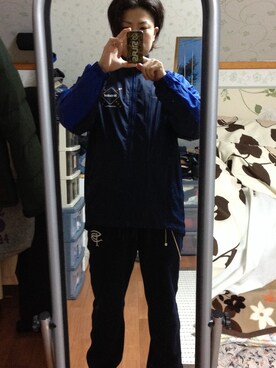「SOPHNET.（ソフネット）のアイテム（ナイロンジャケット）」を使った、オクシンさん（メンズ・170cm）の冬コーディネート
