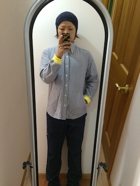 「uniform experiment」｜「アイテム（ニットキャップ/ビーニー）」を使った、オクシンさん（メンズ・170cm）の秋コーディネート