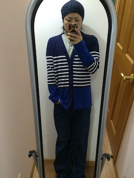 「uniform experiment」｜「アイテム（ニットキャップ/ビーニー）」を使った、オクシンさん（メンズ・170cm）の冬コーディネート